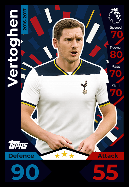 Vertoghen, 5, Center Back